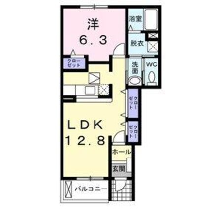 アルスターＡの物件間取画像